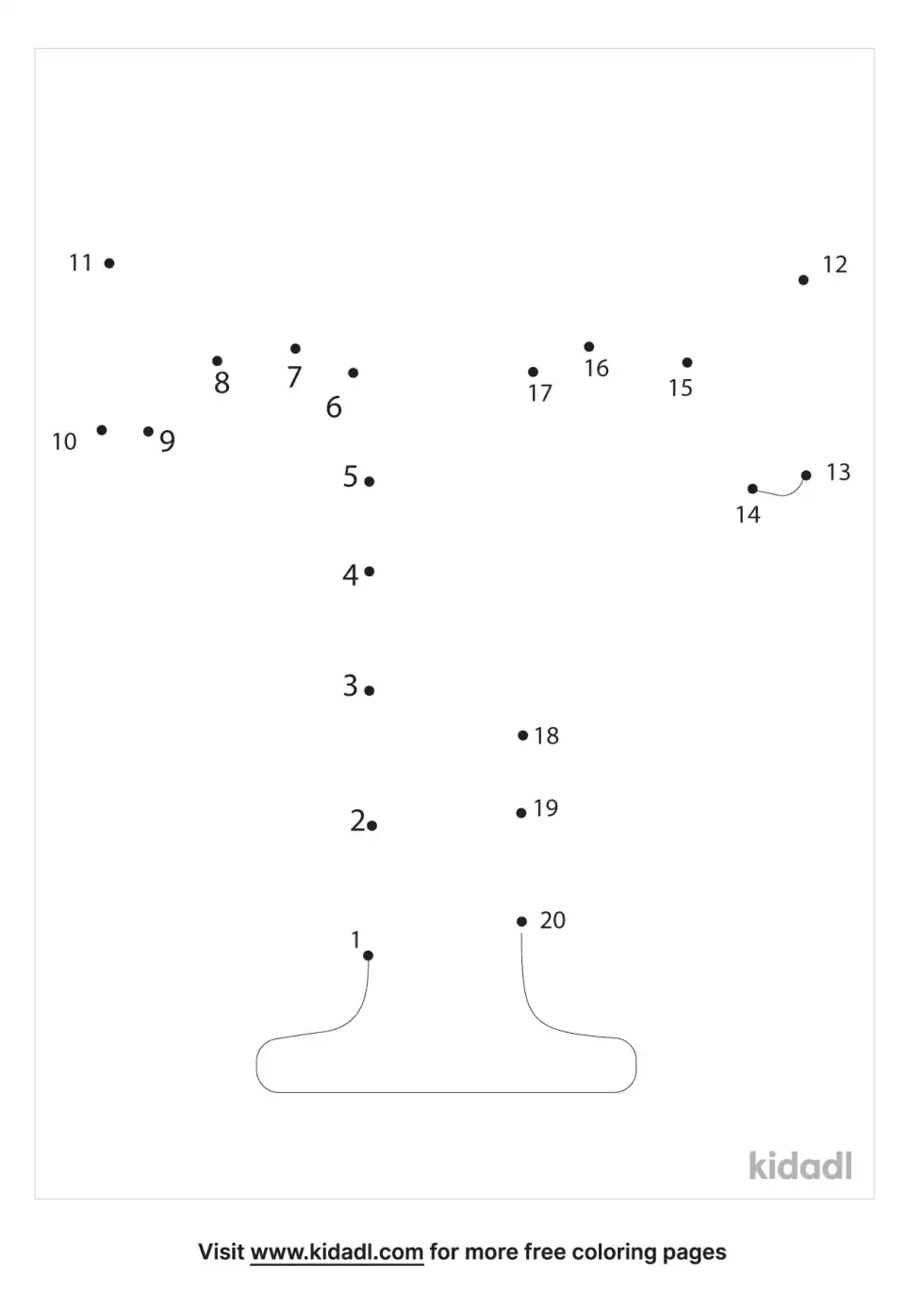 Letter T Dot To Dot (Easy)