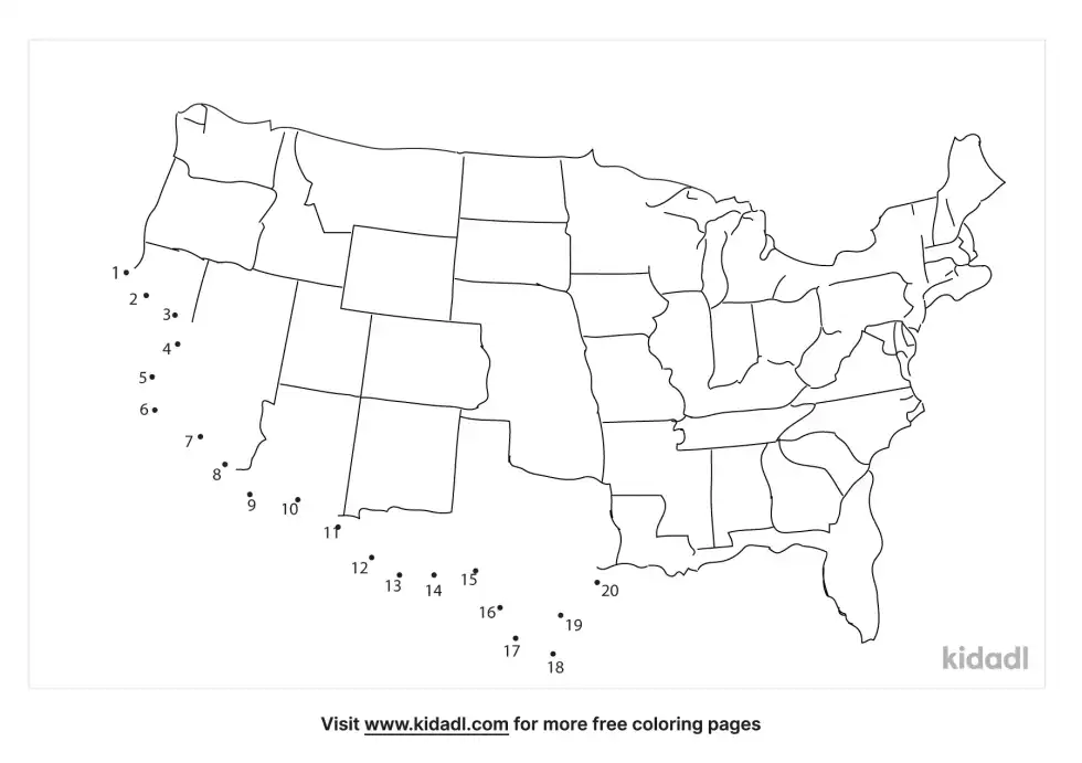Kansas Dot To Dot (Easy)