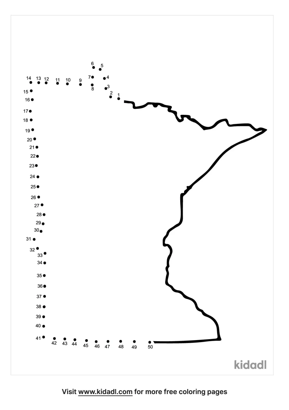 Minnesota Dot To Dot (Medium)