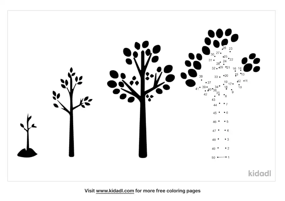 Growing Tree Dot To Dot (Medium)