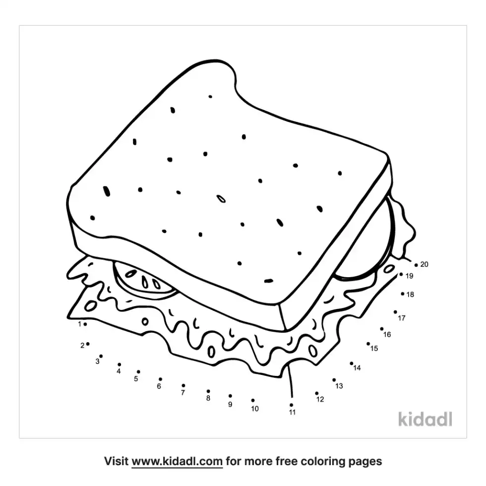Breakfast Food Dot To Dot (Easy)