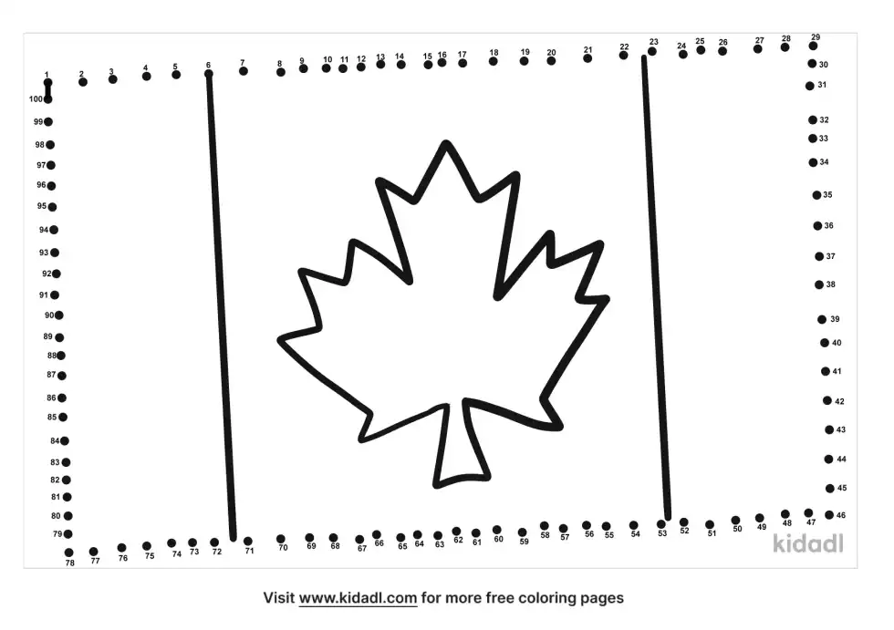 Canada Flag Dot To Dot (Hard)