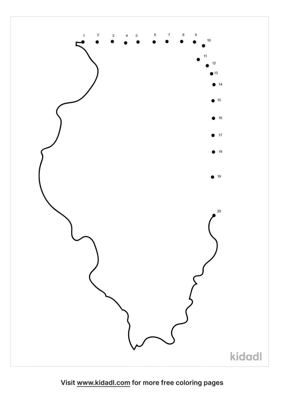 Illinois Dot To Dot (Easy)