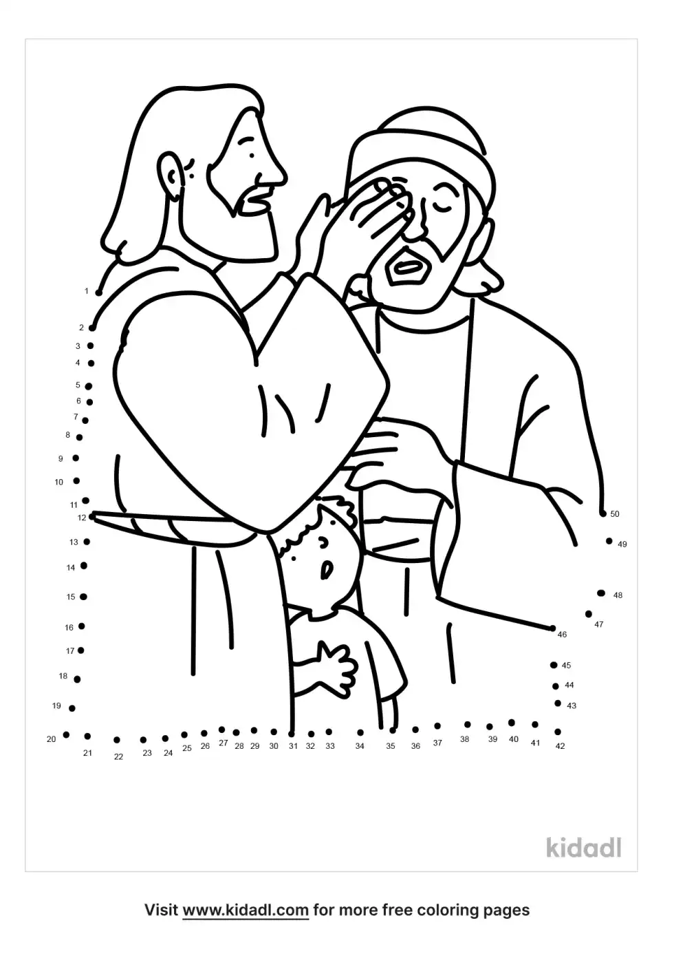 Jesus Heals A Man Dot To Dot