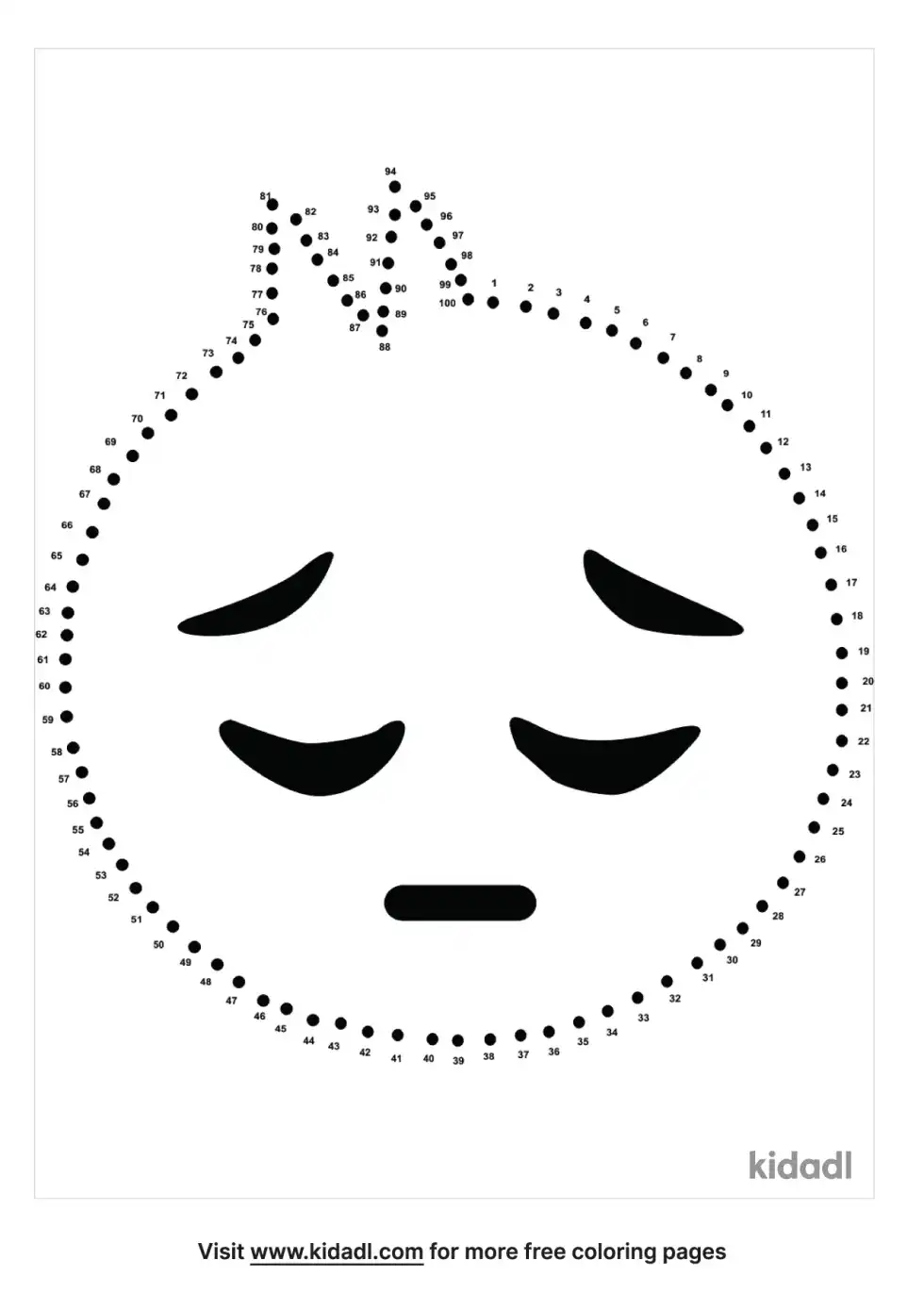 Sad Face Dot To Dot (Hard)