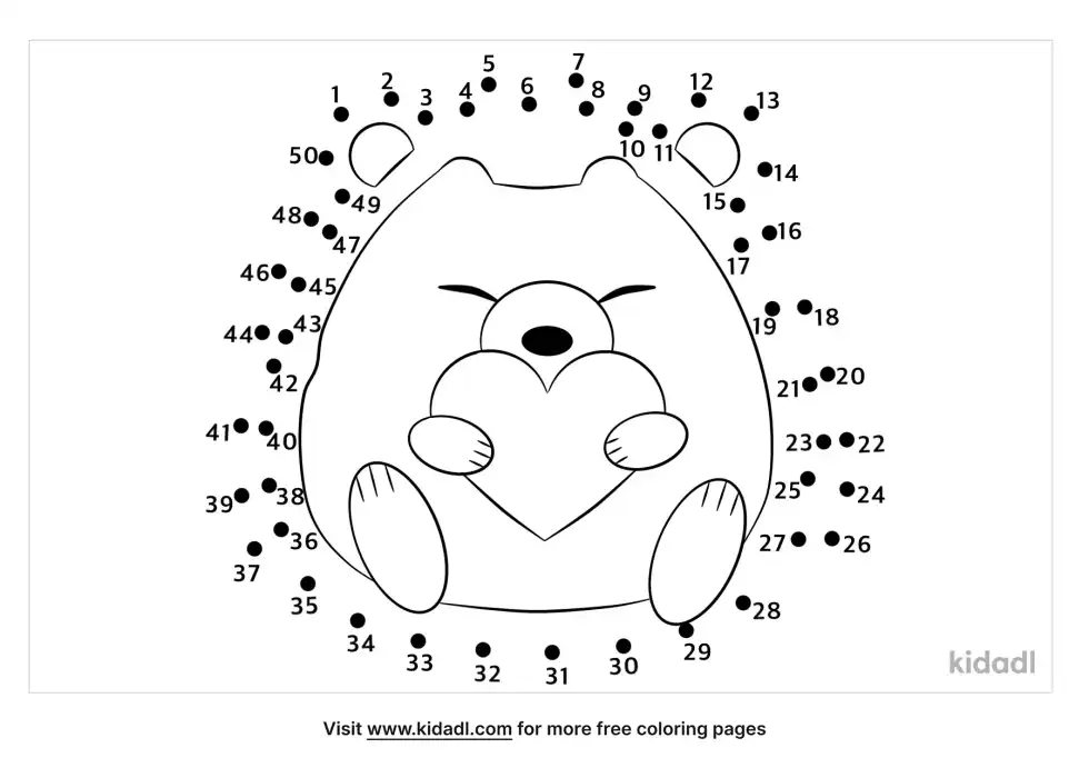 Hedgehog Dot To Dot (Medium)