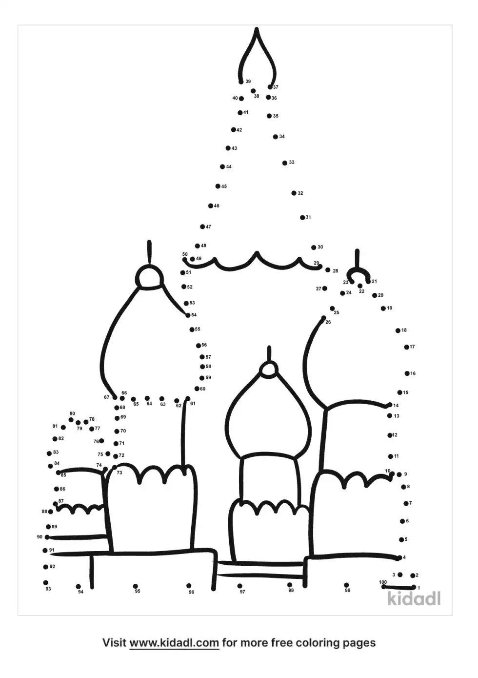 St Basil Cathedral Dot To Dot (Hard)