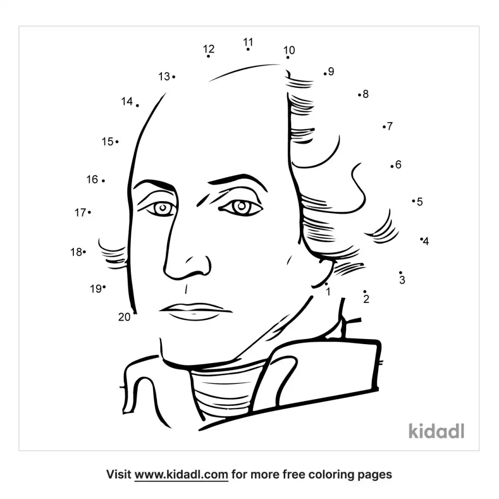 George Washington Dot To Dot (Easy)