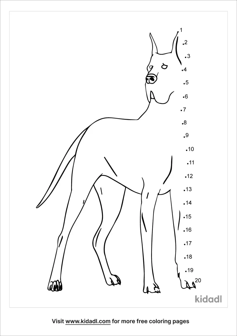 Great Dane Dot To Dot (Easy)
