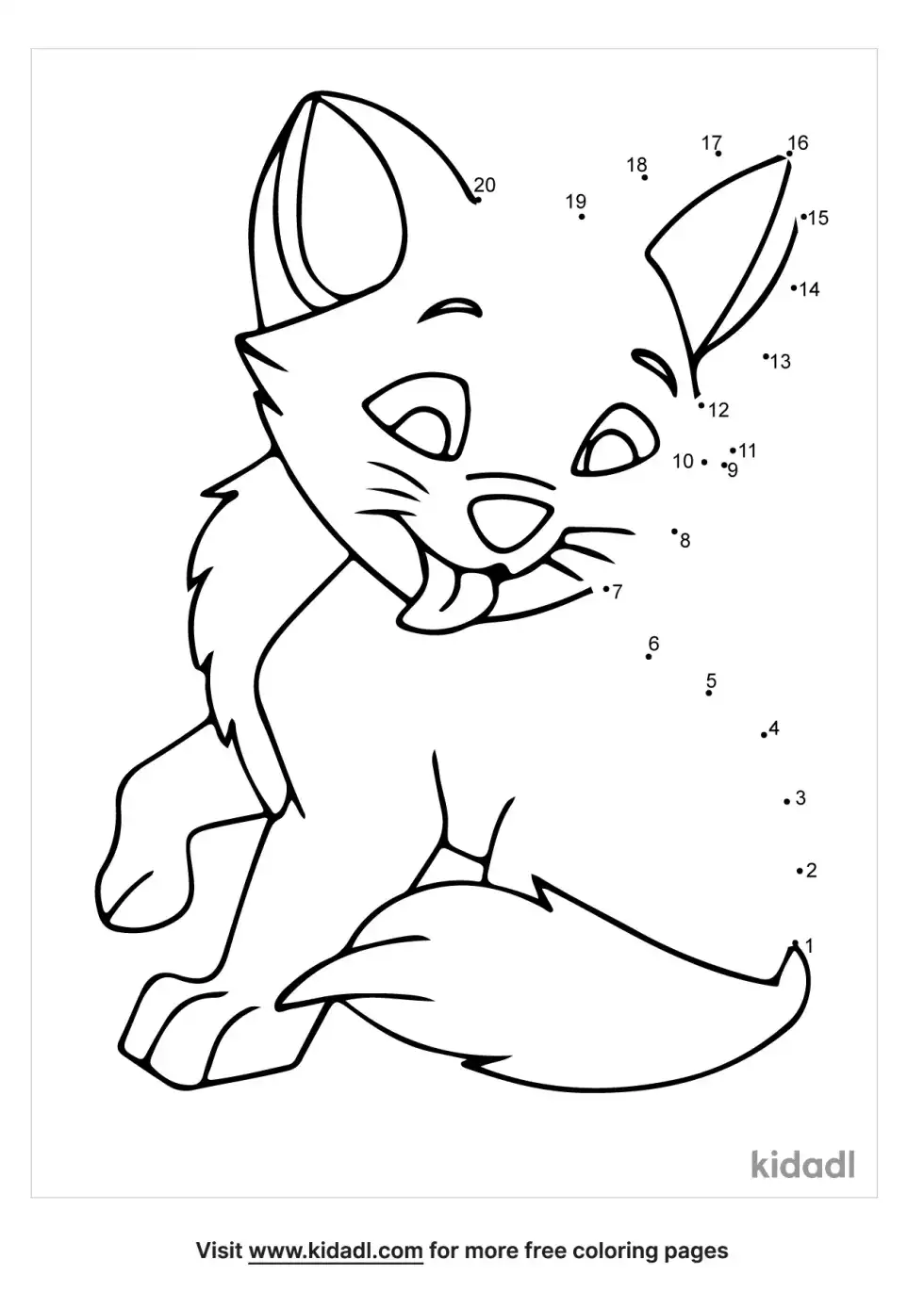 Kitten Dot To Dot (Easy)