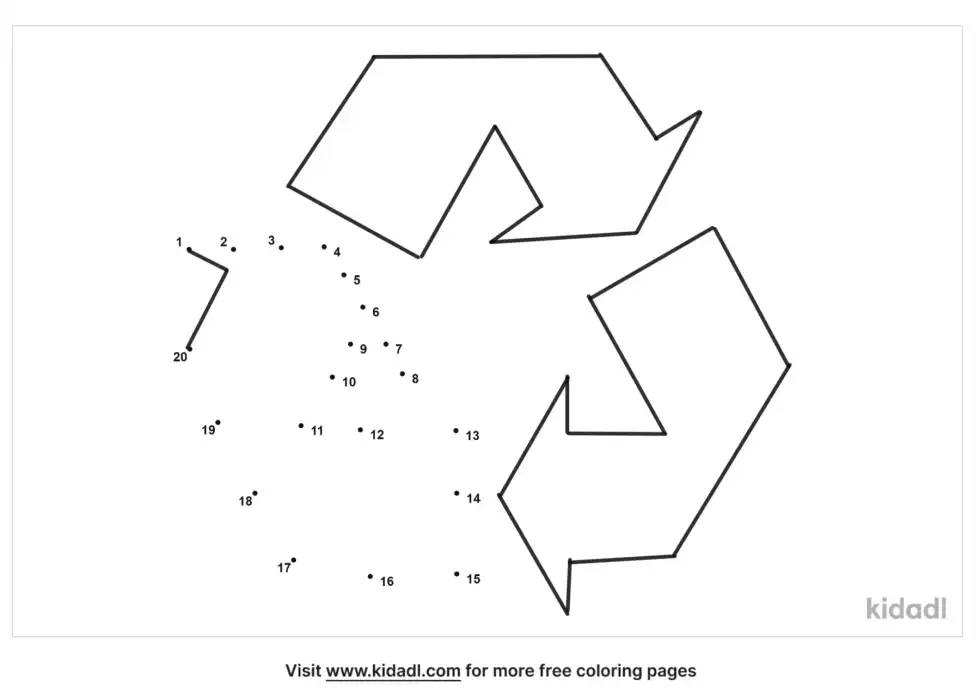 Recycling Sign Dot To Dot (Easy)