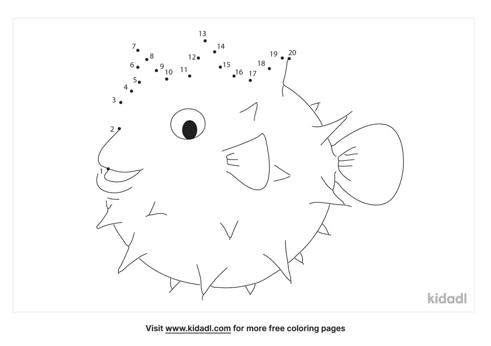 Ocean Animals Dot To Dot (Easy)