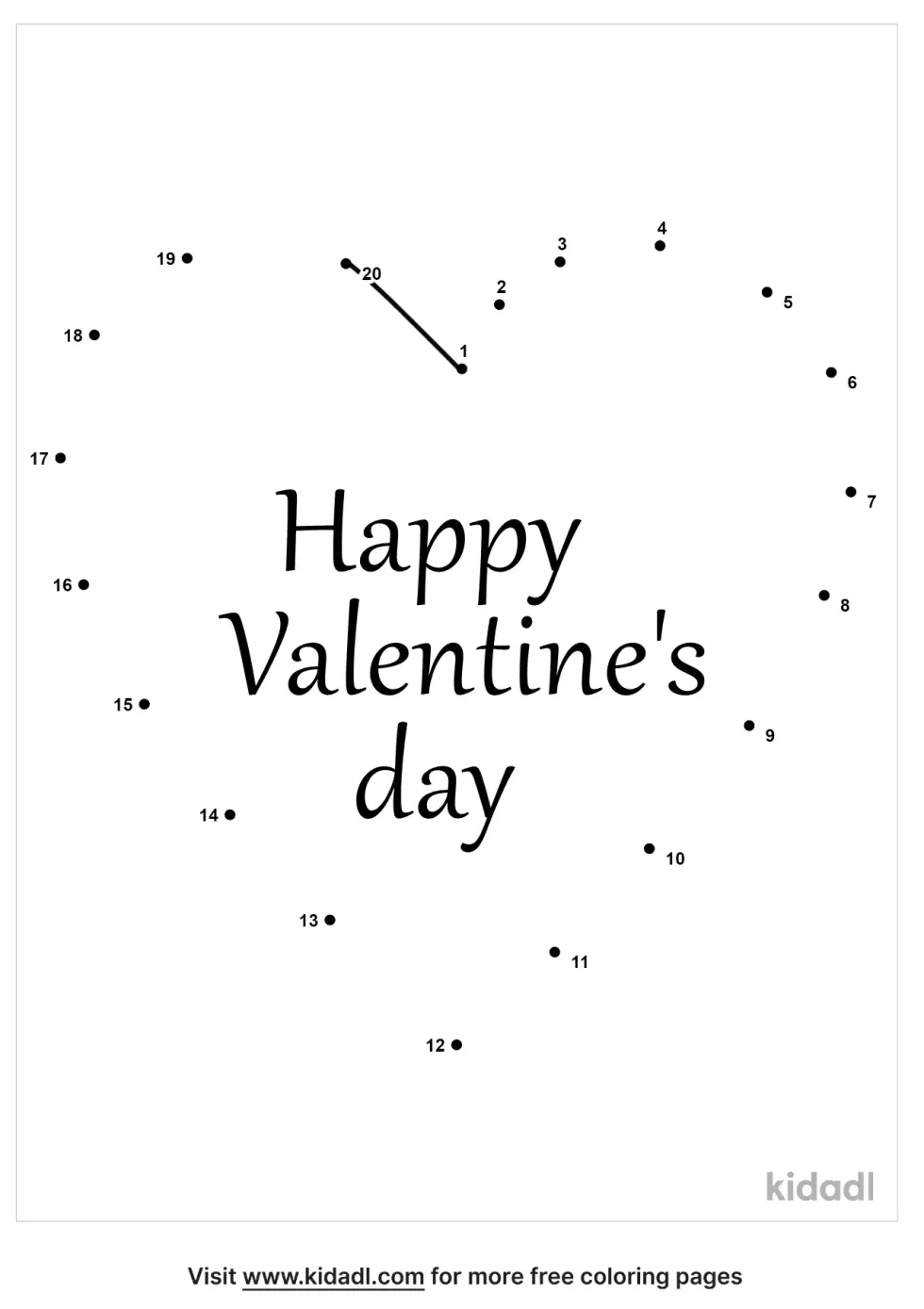 Valentine's Day Dot To Dot (Easy) | Kidadl