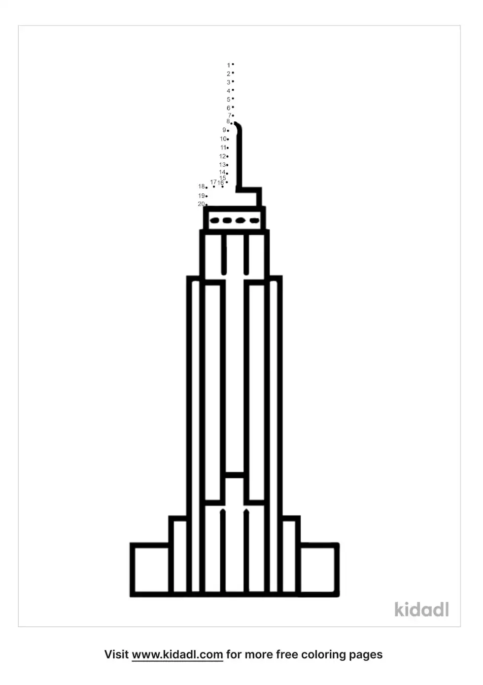 Empire State Building Dot To Dot (Easy)