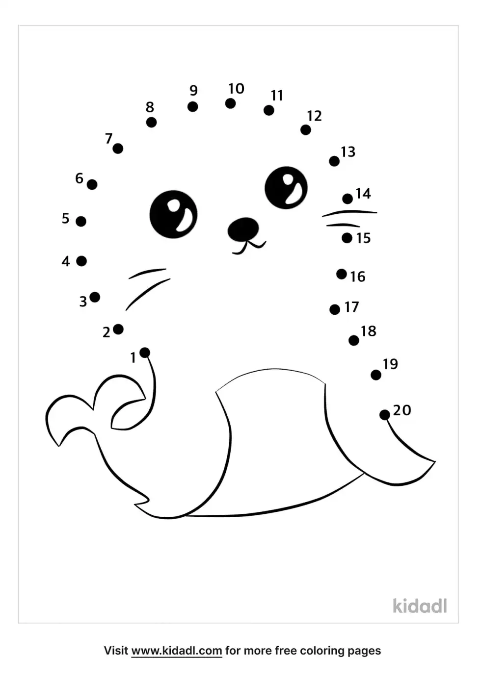 Sea Lion Dot To Dot (Easy)