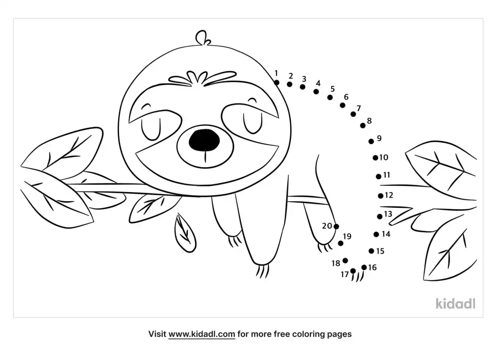 Sloth Dot To Dot (Easy)