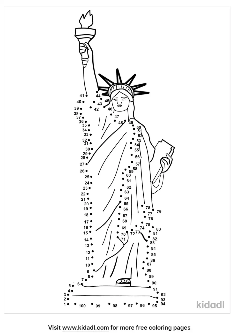 Statue Of Liberty Dot To Dot (Hard)