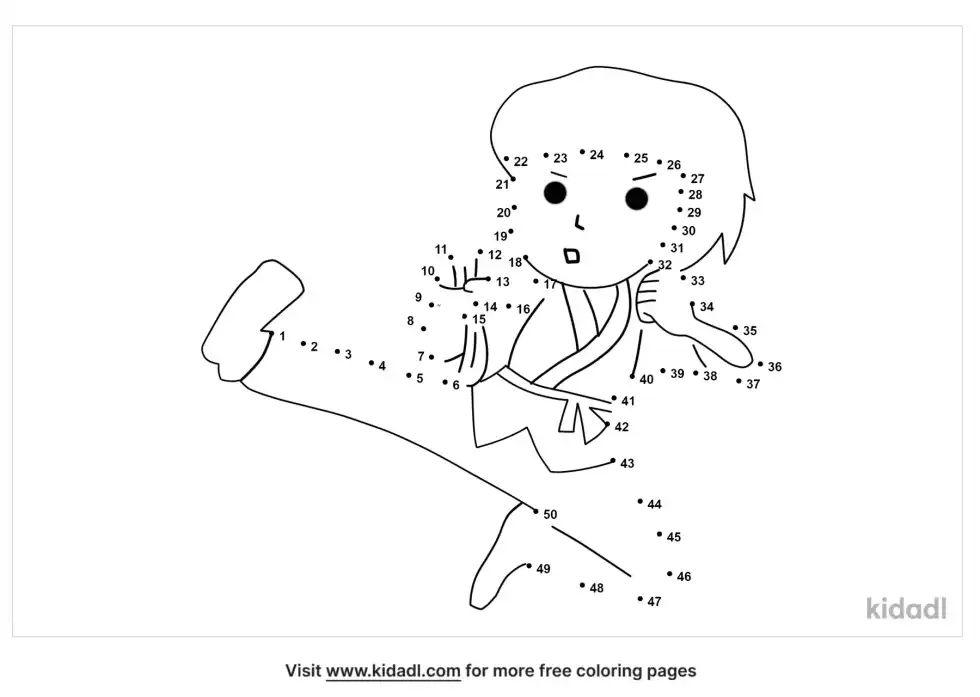 Taekwondo Dot To Dot (Medium)