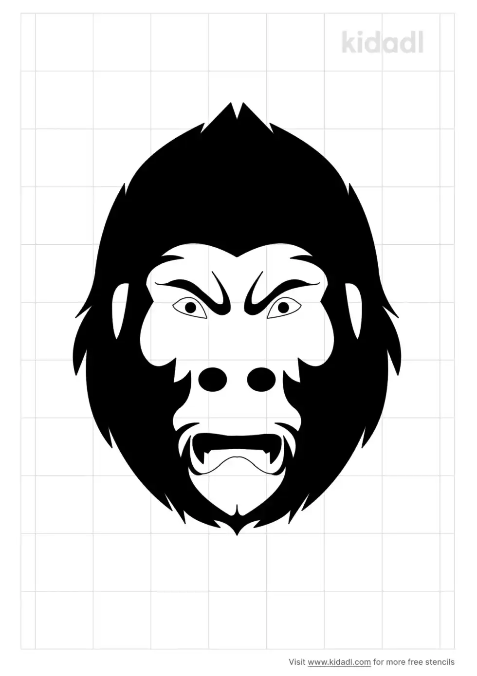 Angry Gorilla Stencil
