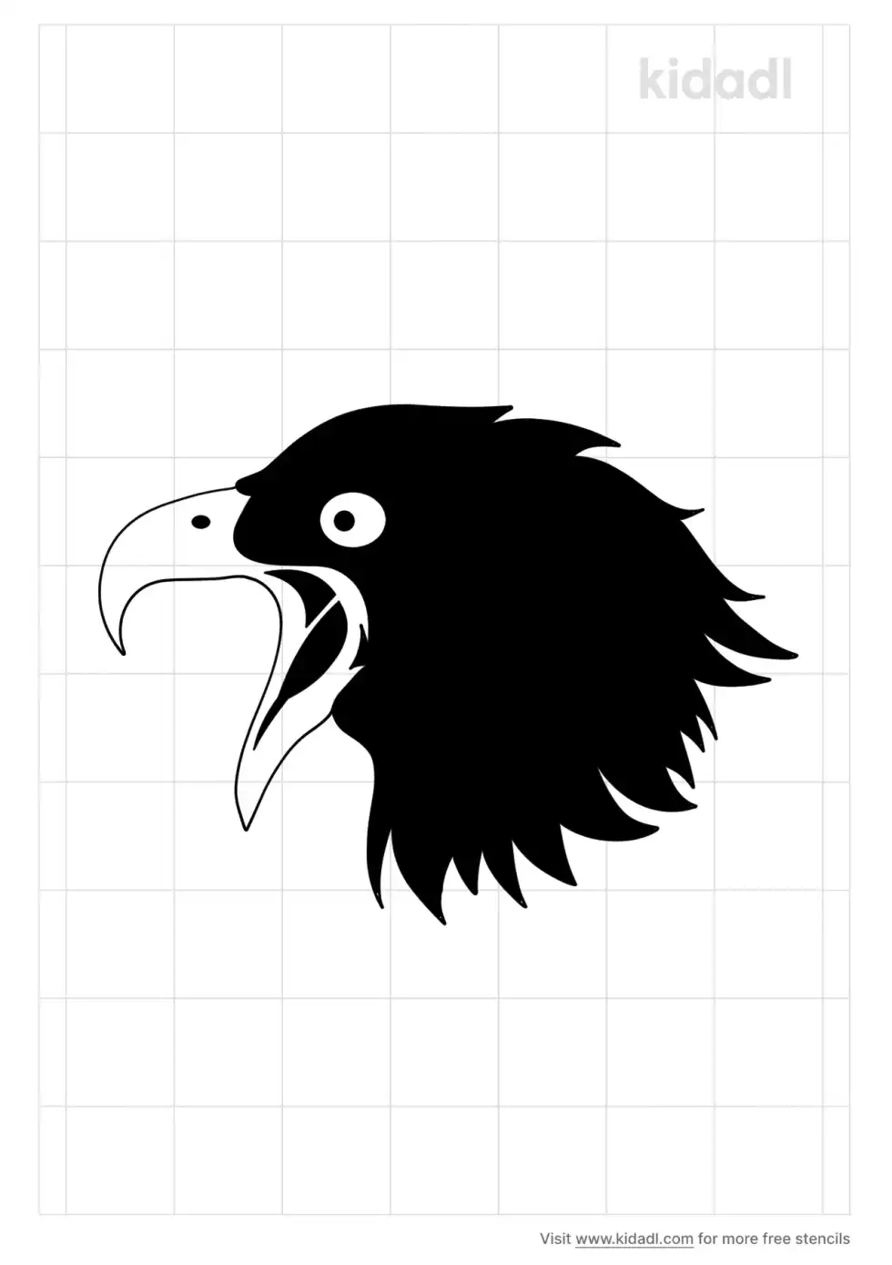 Angry Eagle Stencil