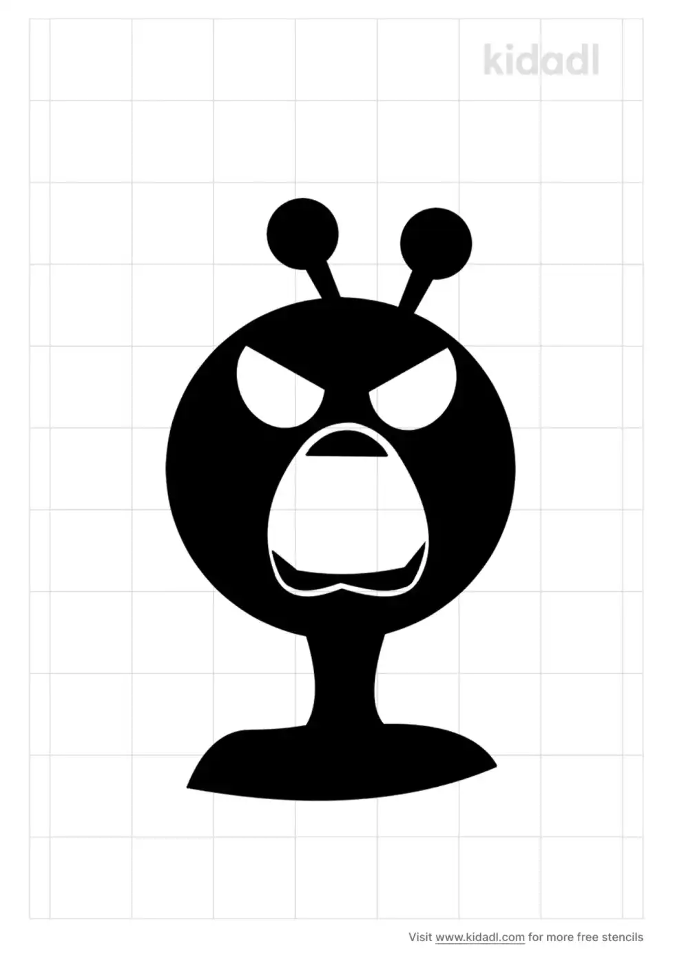 Angry Alien Stencil