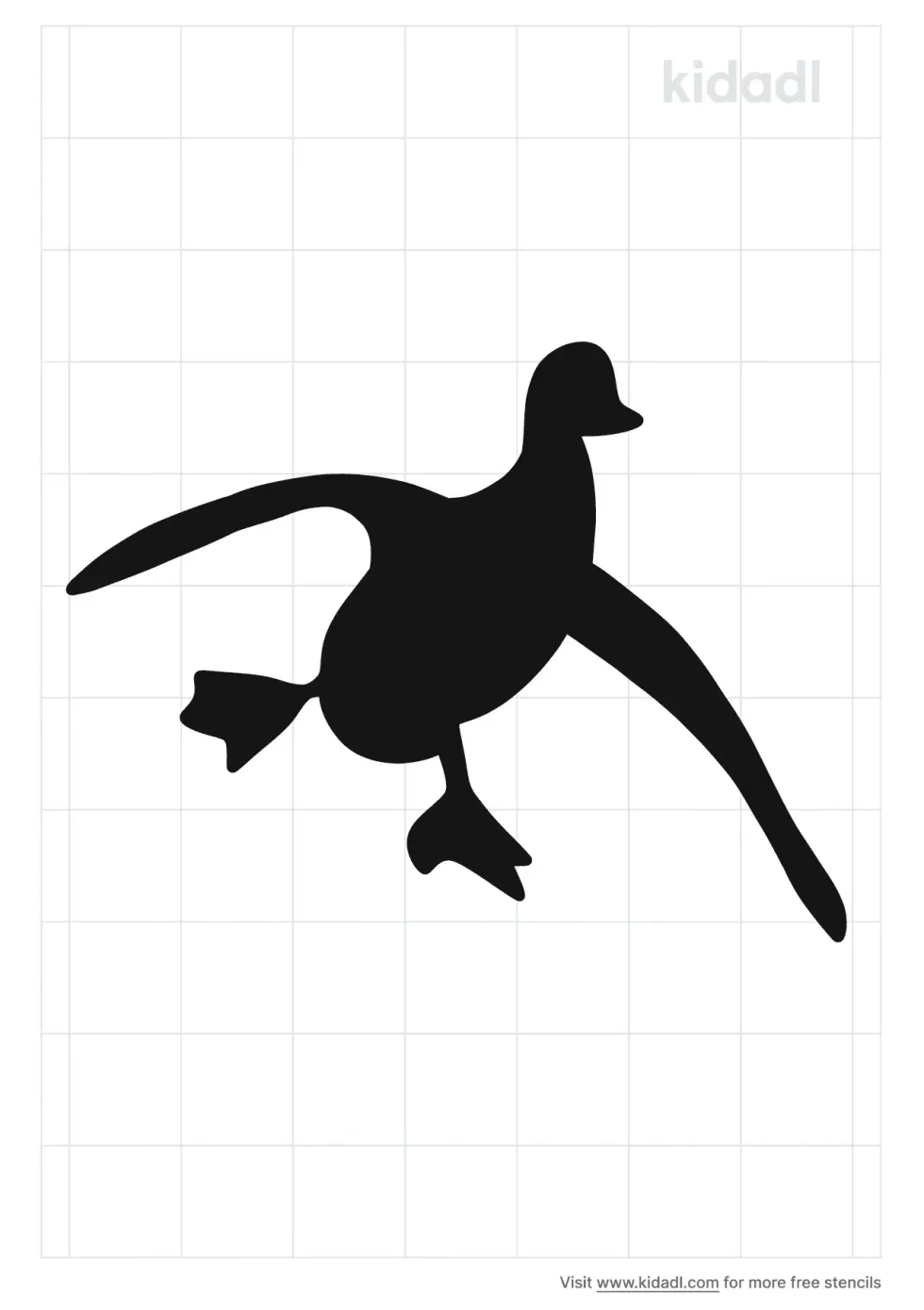 Duck Cupped Wing Stencil