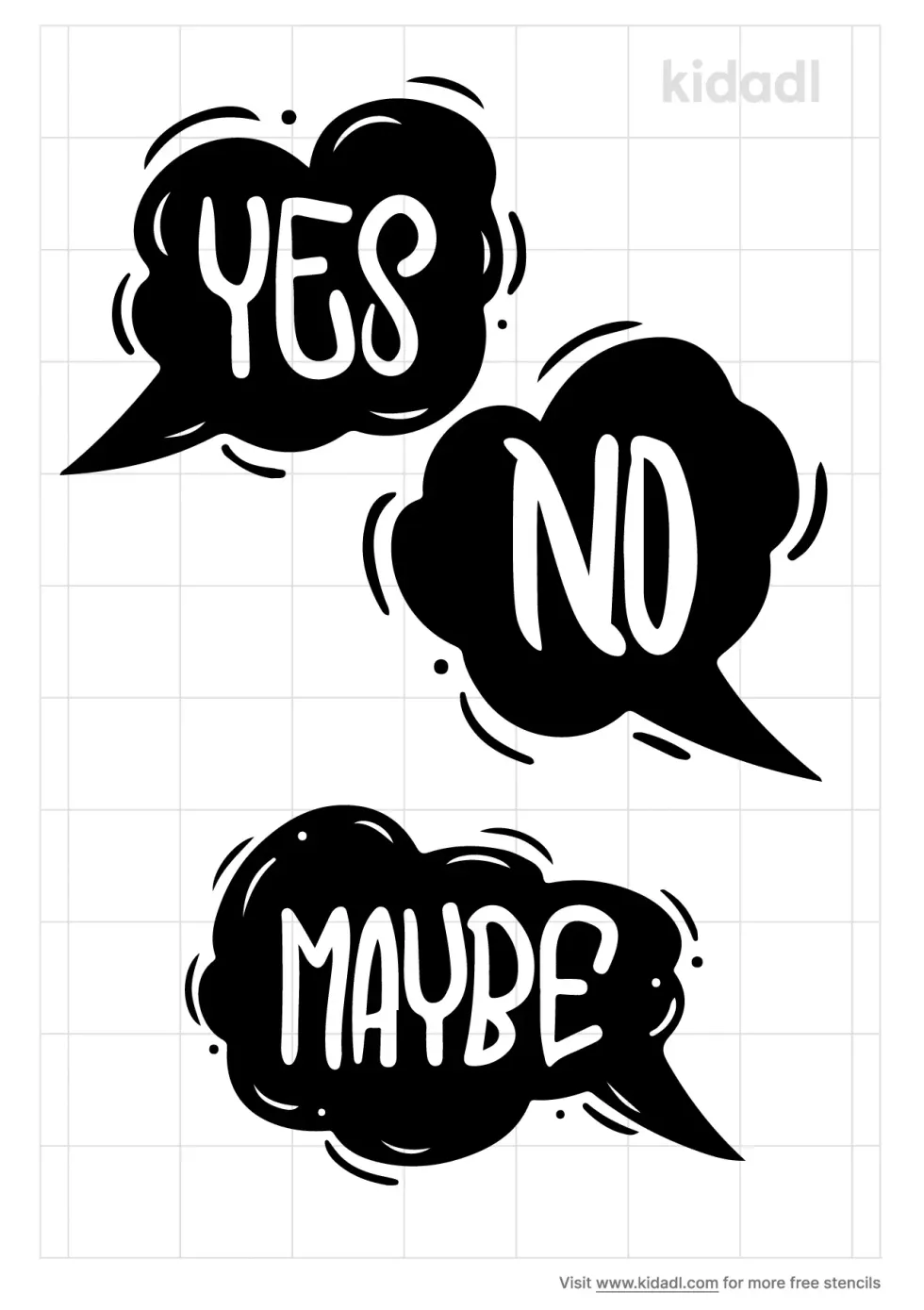 Yes No Maybe Stencil