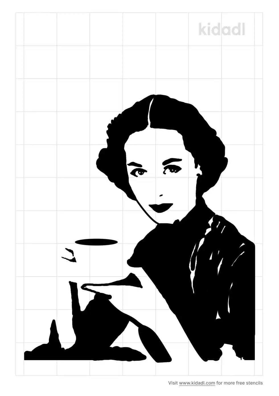 Tippi Hedren Stencil