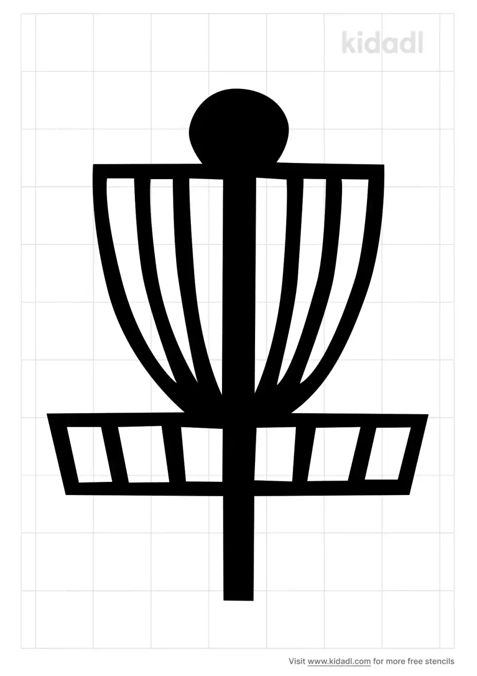 Disc Golf Basket Stencil