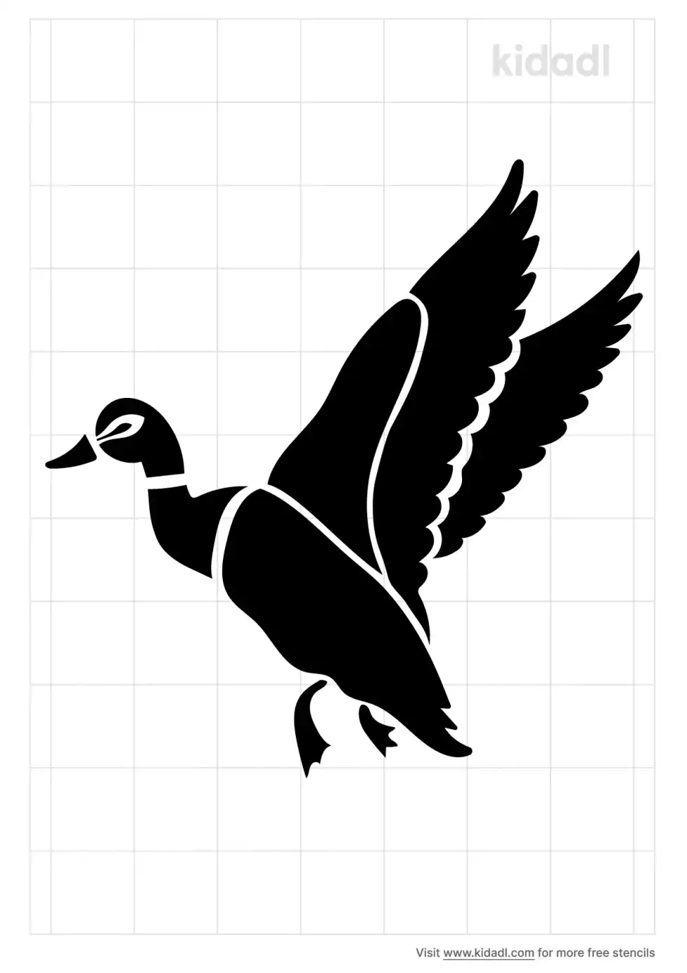 Flying Duck Stencil