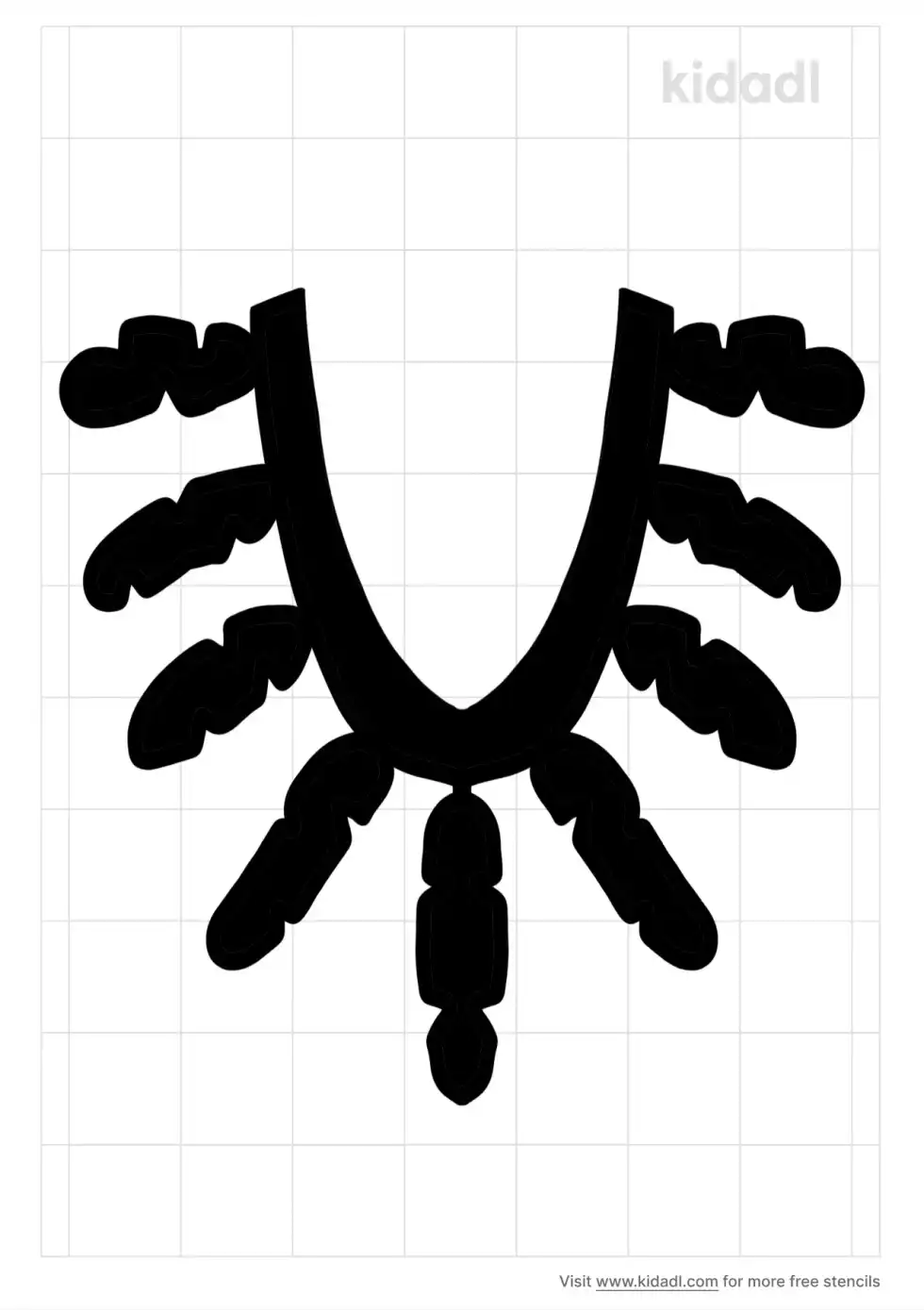 Feather Garland Stencil