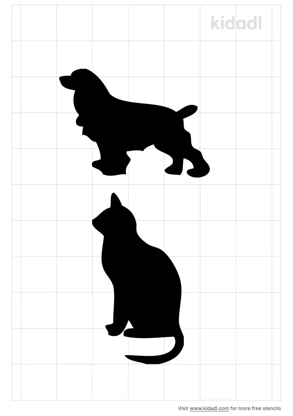 Cat Dog Sign Stencil
