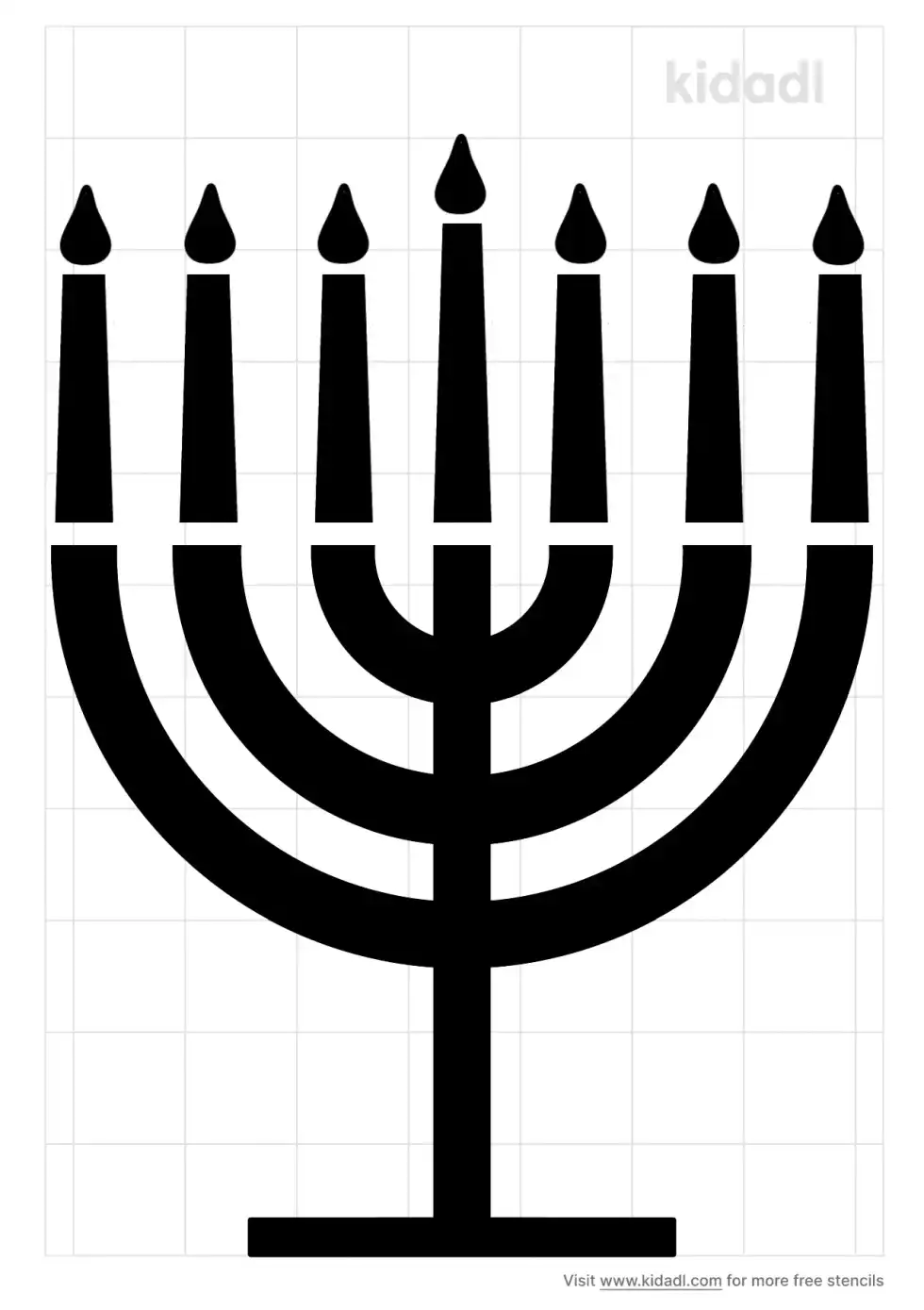 Memorah Stencil