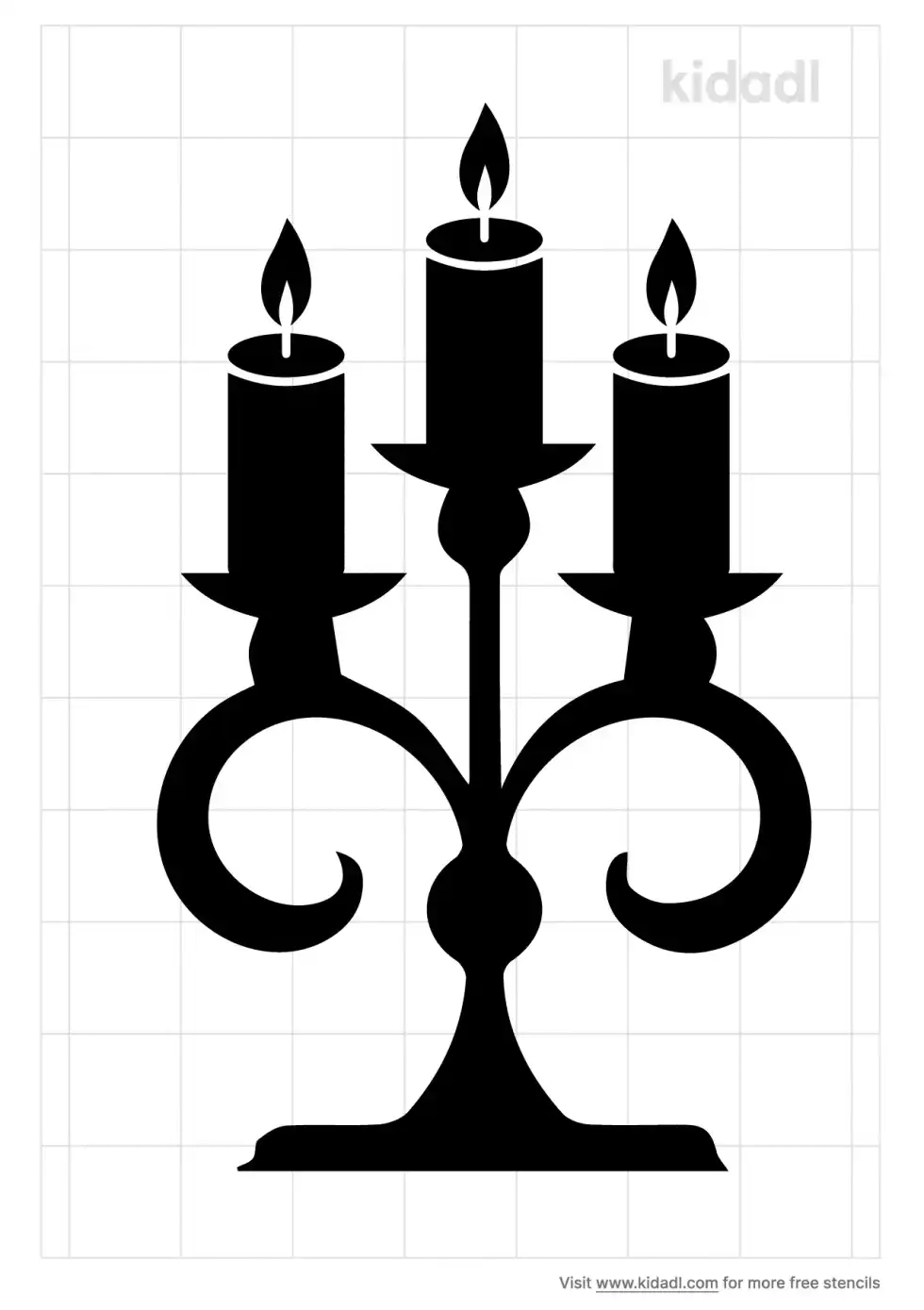 Candelabra Stencil