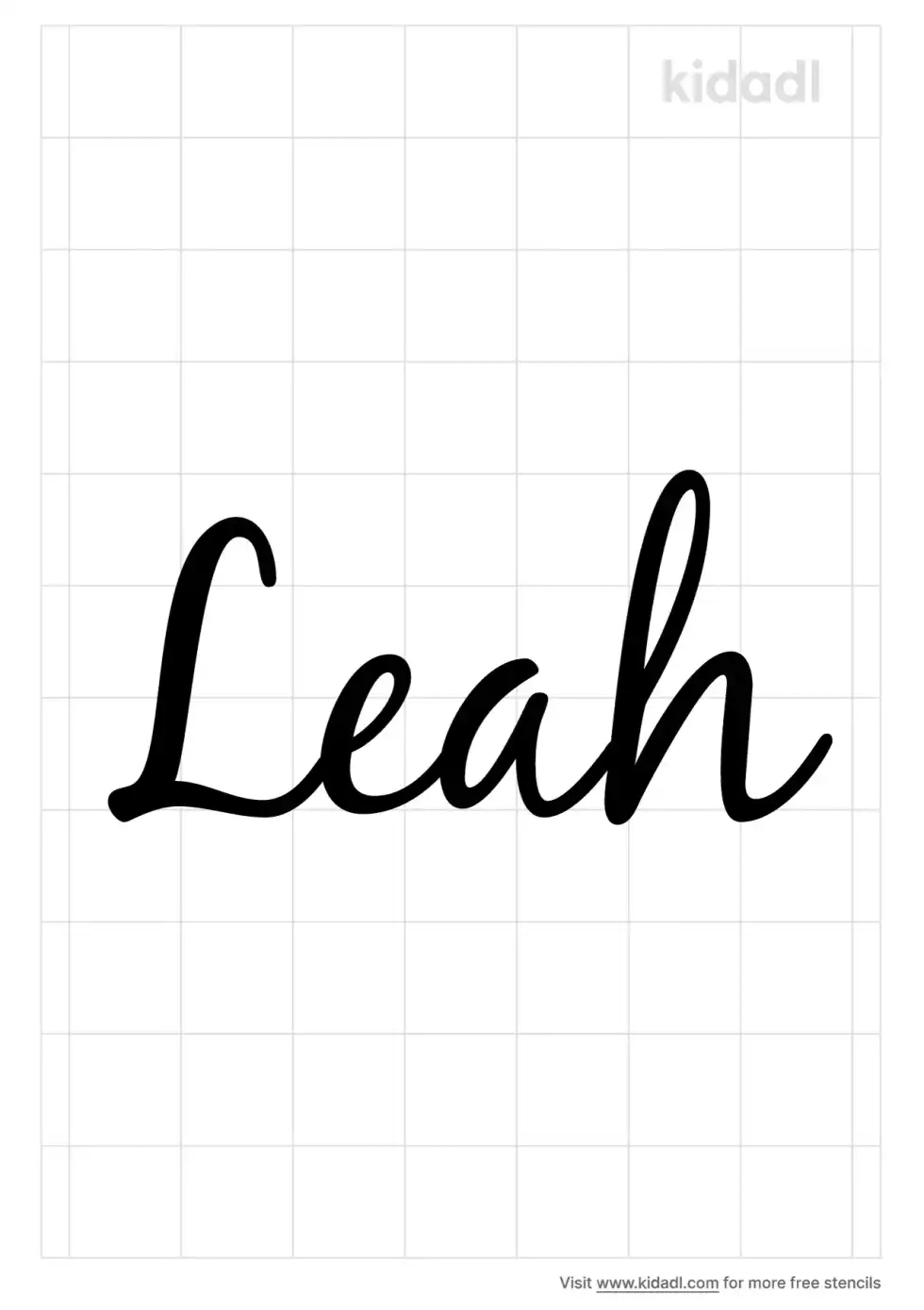 Leah Name Stencil