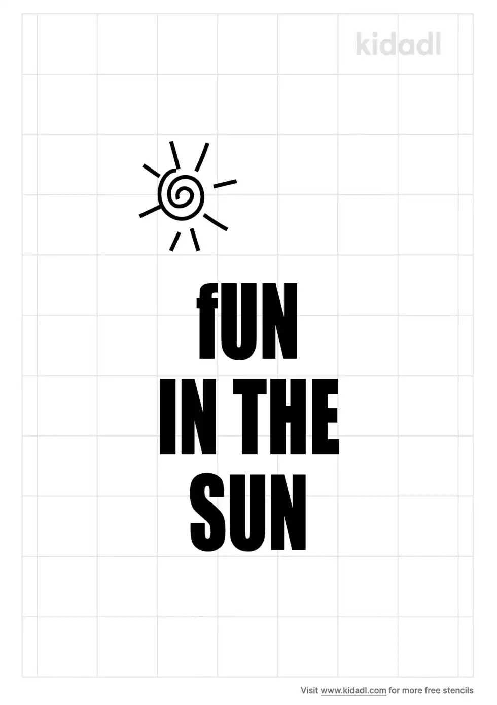Fun In The Sun Stencil