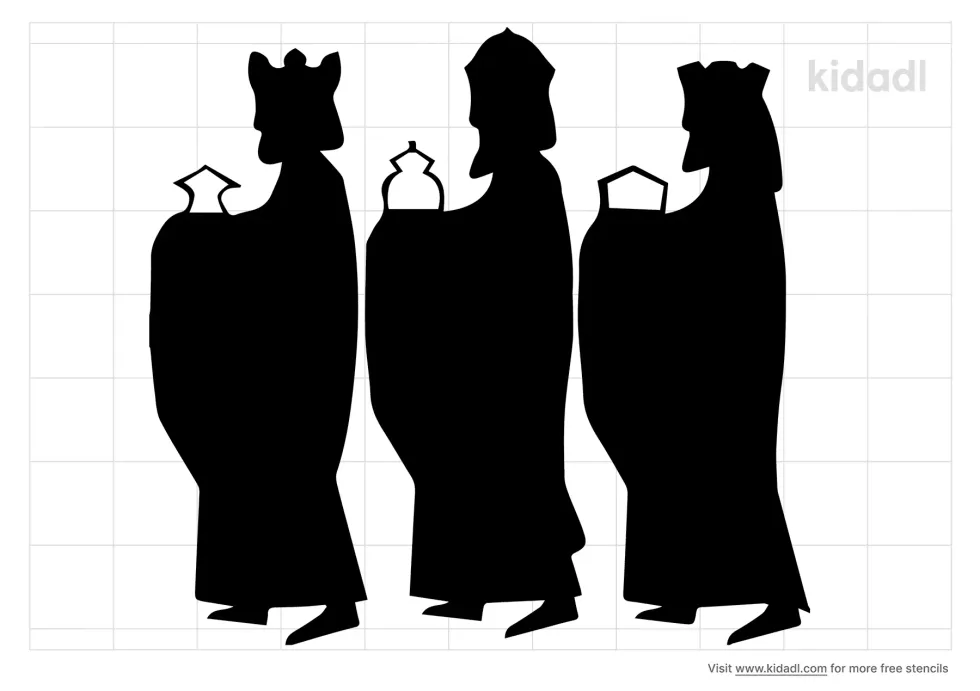 3 Wise Men Stencil