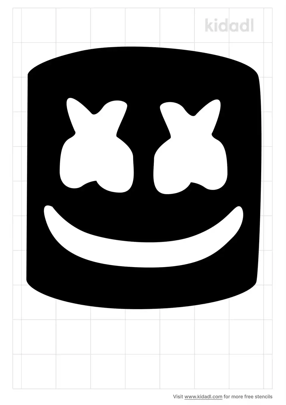 Dj Marshmello Face Stencil
