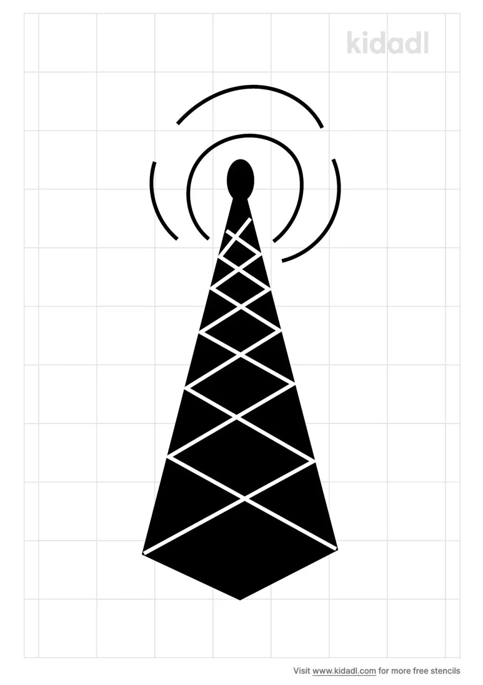Cell Phone Tower Stencil