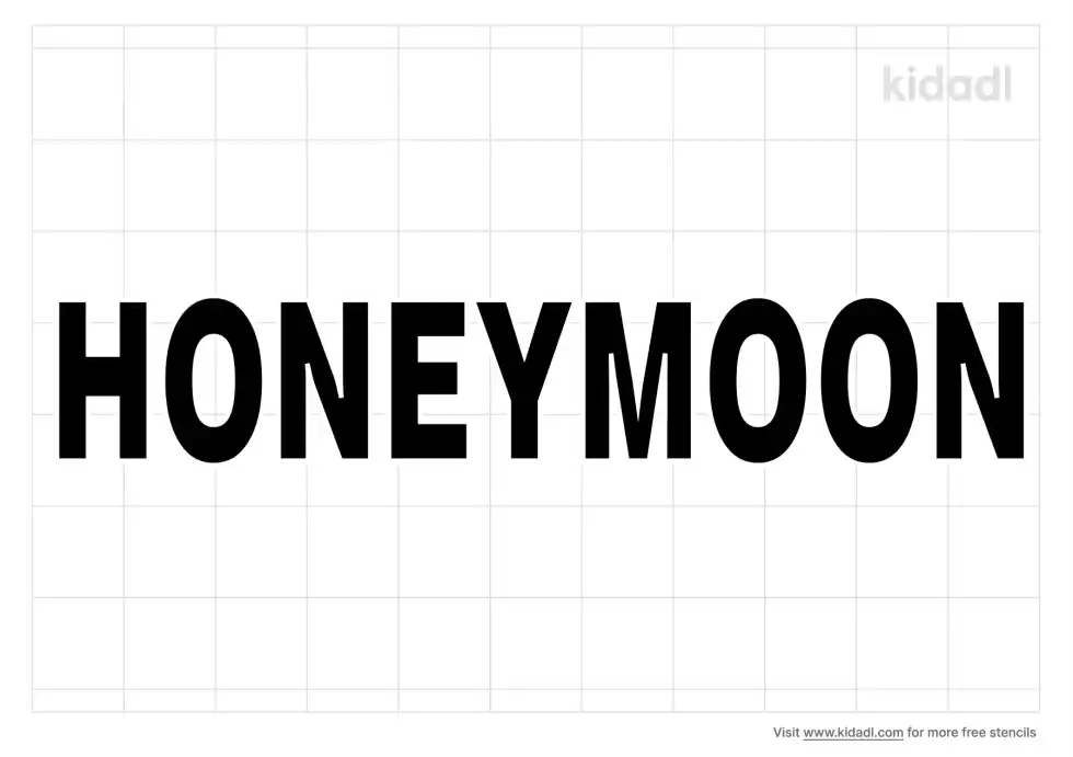 Words Honeymoon Stencil