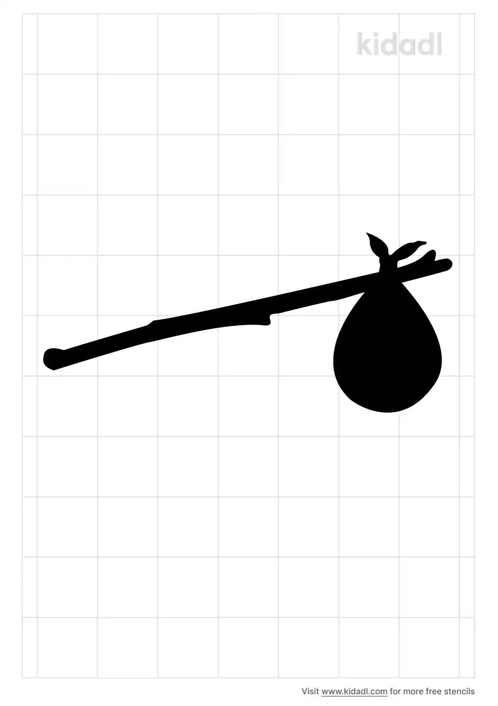 Bag On A Stick Stencil