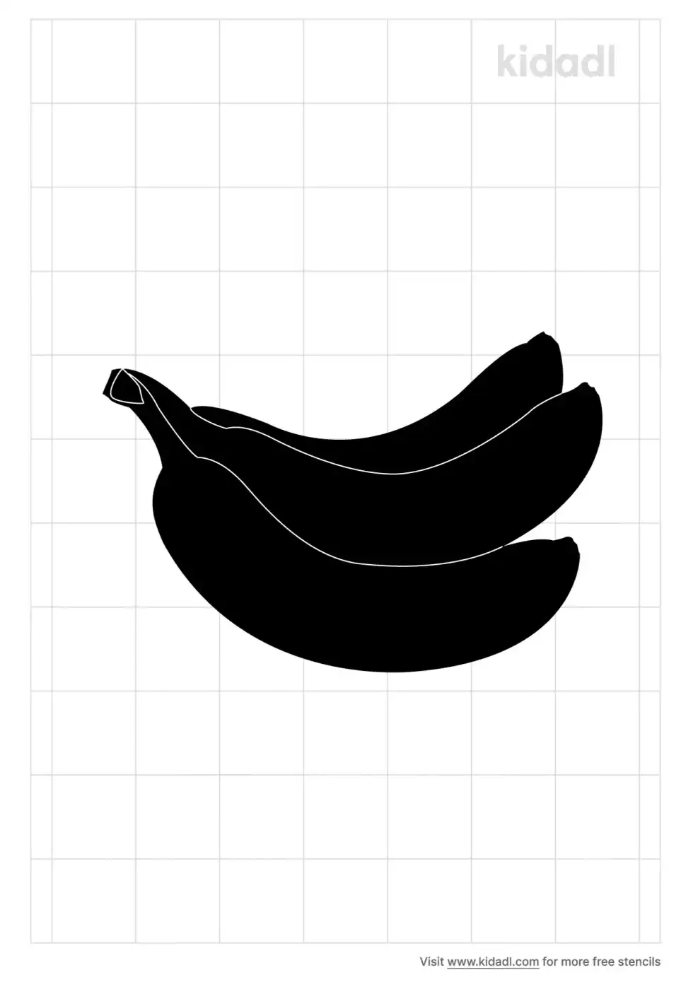 Banana Bunch Stencil