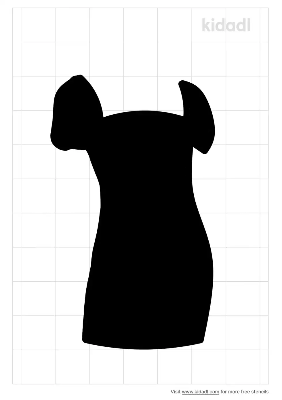 Black Dress Stencil