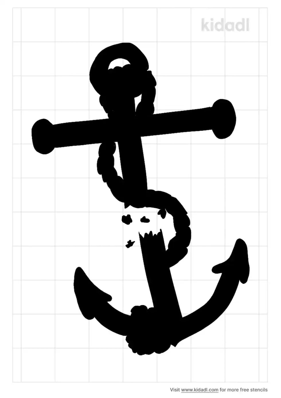 Broken Anchor Stencil