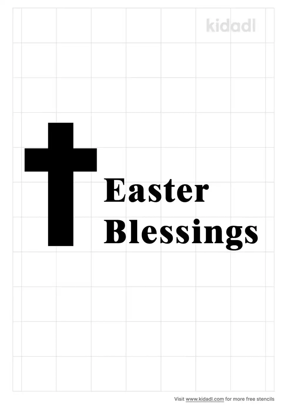 Easter Blessings Stencil