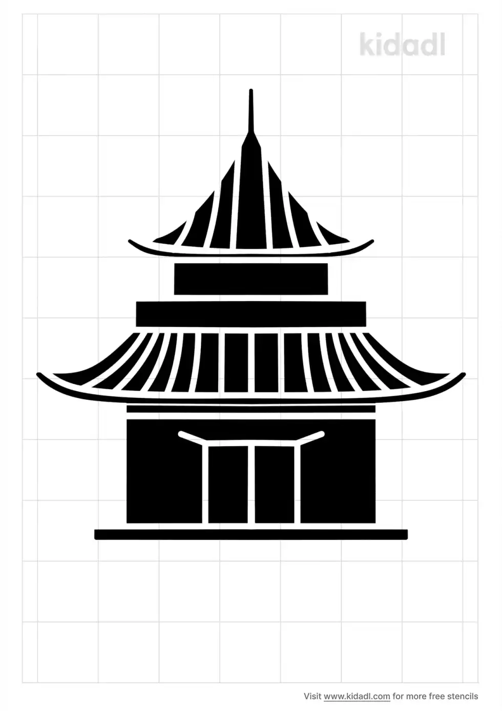Chinese Building Stencil