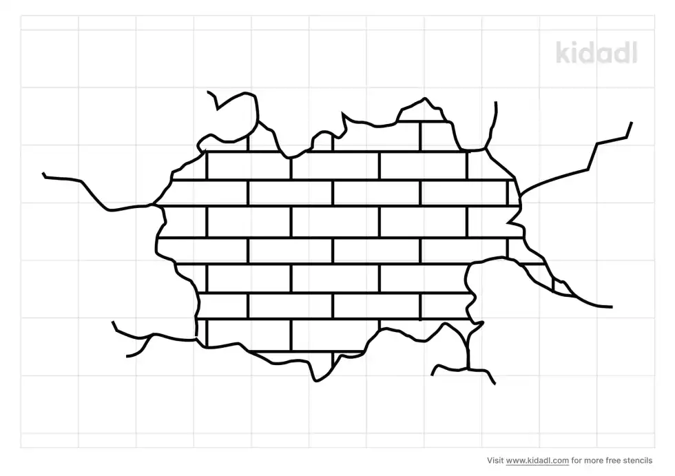Broken Wall Stencil