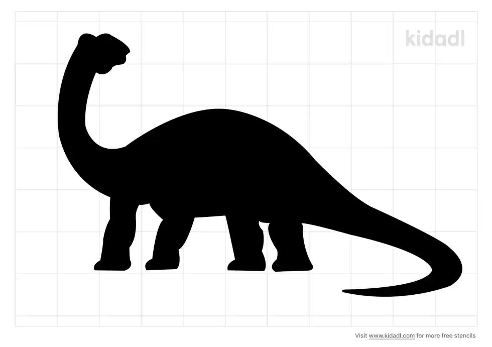 Brontosaurus Stencil