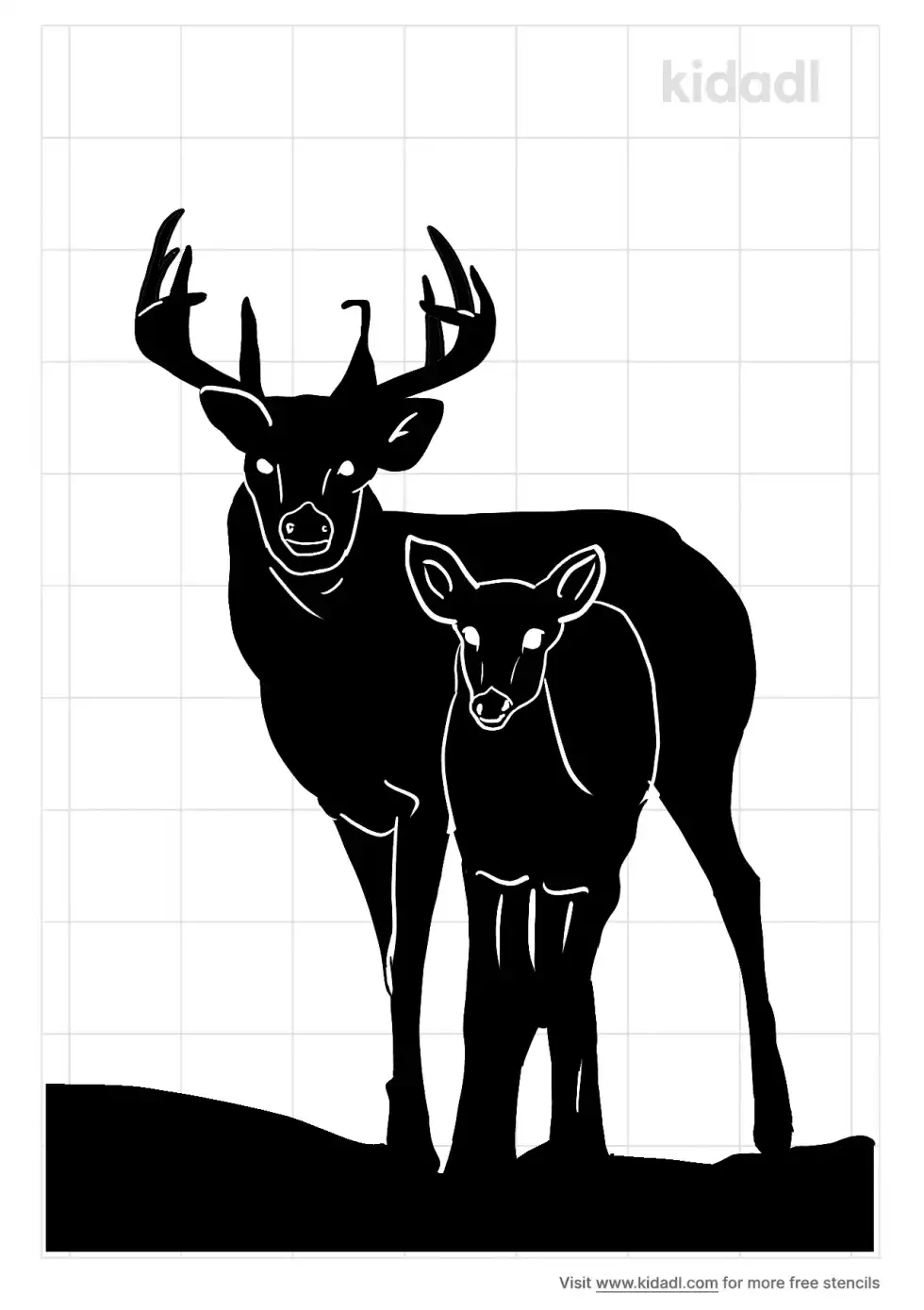 Buck And Doe Stencil
