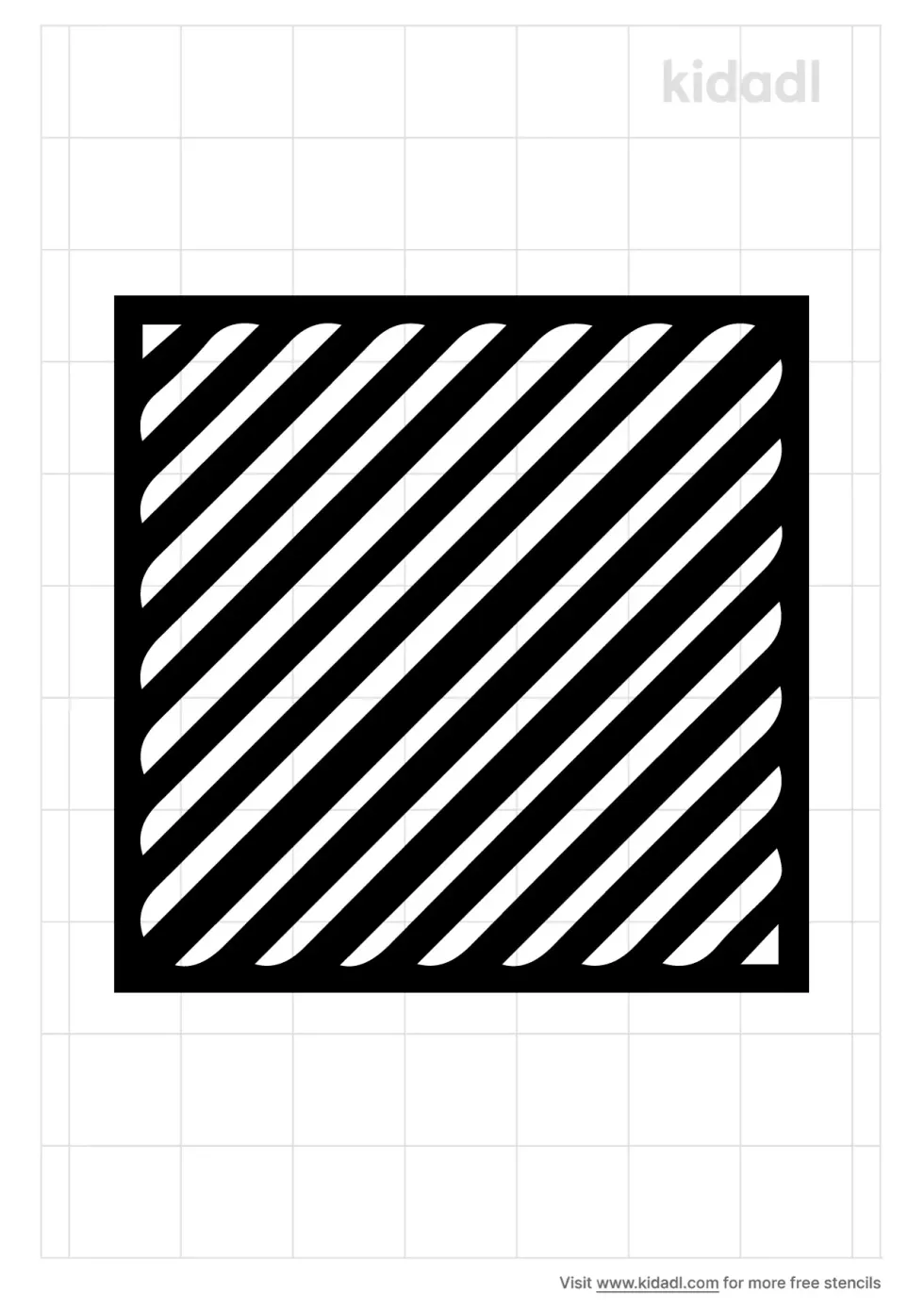 Diagonal Stripe Stencil